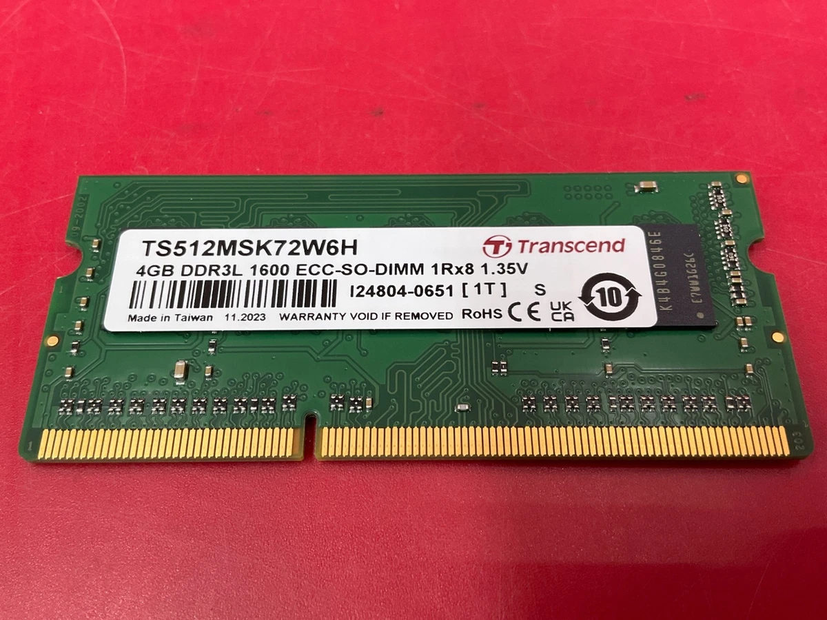 Transcend ノートPC用メモリ 4GB PC3-12800 DDR3 1600 SO-DIMM