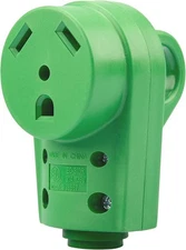 RVGUARD NEMA TT-30R RV Replacement Female Plug 125V 30 Amp with 30F, Green 