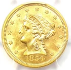 1854 Liberty Gold Quarter Eagle $2.50 Coin - PCGS MS63 (UNC BU) - $1,600 Value
