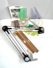 VEMCO 4100/24" Drafting Machine  Scales. Eraser Extras. Orig.Manual Copy**READ**