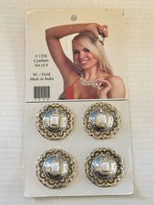 Metal Silver Finger Cymbals Set Of 4 New