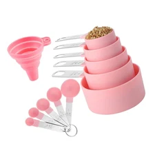 Measuring Cups and Spoons Set of Huygens Kitchen Gadgets 10 Pieces, Stackable...