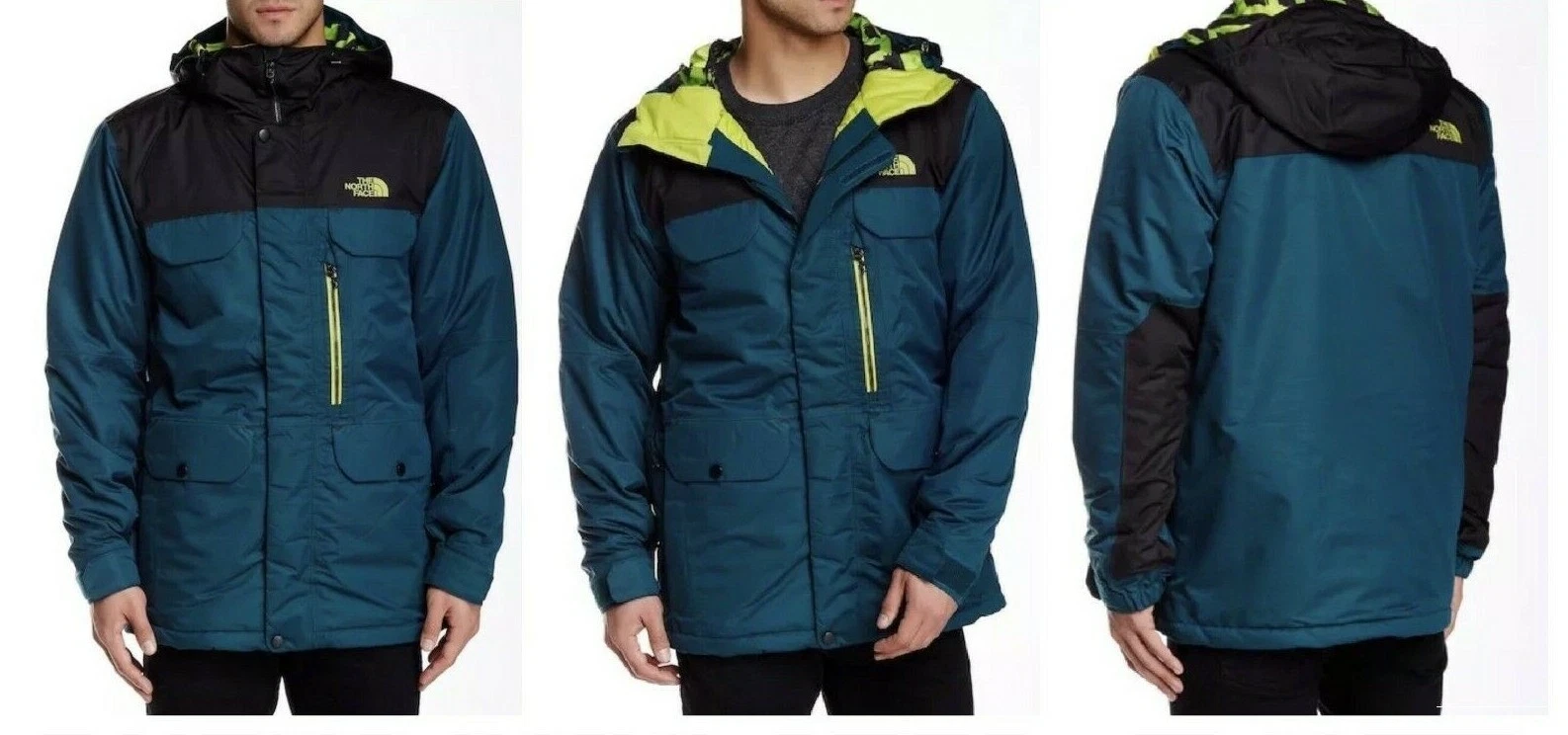 THE NORTH FACE Men's Long-Sleeve RUFUS INSULATED JACKET (Depth Green, Large, L)