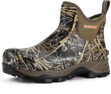 Men'S Rubber Boots Waterproof Rain Footwear Durable Short Hunting Boots for Mud
