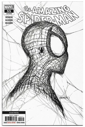 Amazing Spider-Man #55 2nd Print 1:50 Patrick Gleason White Variant 2018 VF/NM