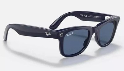 Ray-Ban  Wayfarer スマートグラス ブルー Ray-Ban Stories Wayfarer L Smart Glasses Blue Frame Polarized DB