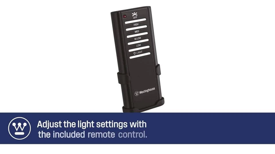 Ceiling Fan with LED Light & Remote Black Westinghouse 7205900 Alta Vista - Image 3 of 4