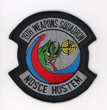PATCH USAF A-10 19th WAPONS SqUADRON NOSCE HOSTEM IRON ON PARCHE