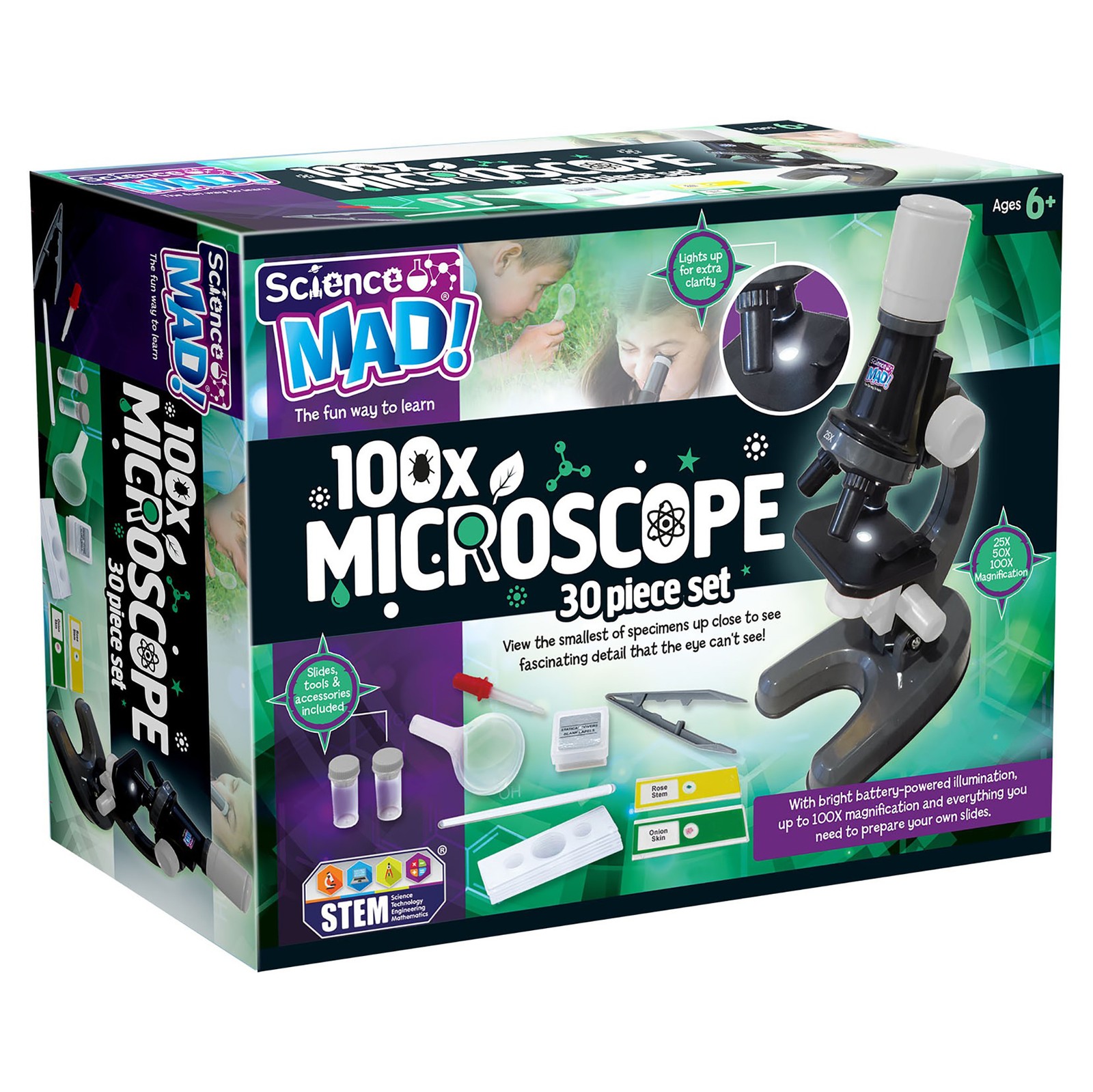 Science Mad 100X Microscope Fun Learning