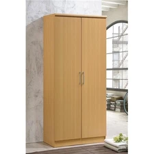 Hodedah Hid8600 Beech 2 Door Wardrobe