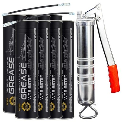 Schmierfett WR2 Long Term Universalfett MANNOL 8 X 400 g + Fettpresse BockTec