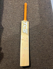 TCS Grade 1 Willow Cricket Bat Short Handle Adult Natural/Orange Huge Bow