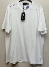NEW Ralph Lauren RLX Men’s Golf White Wicking Short Sleeve Shirt Sz. XL