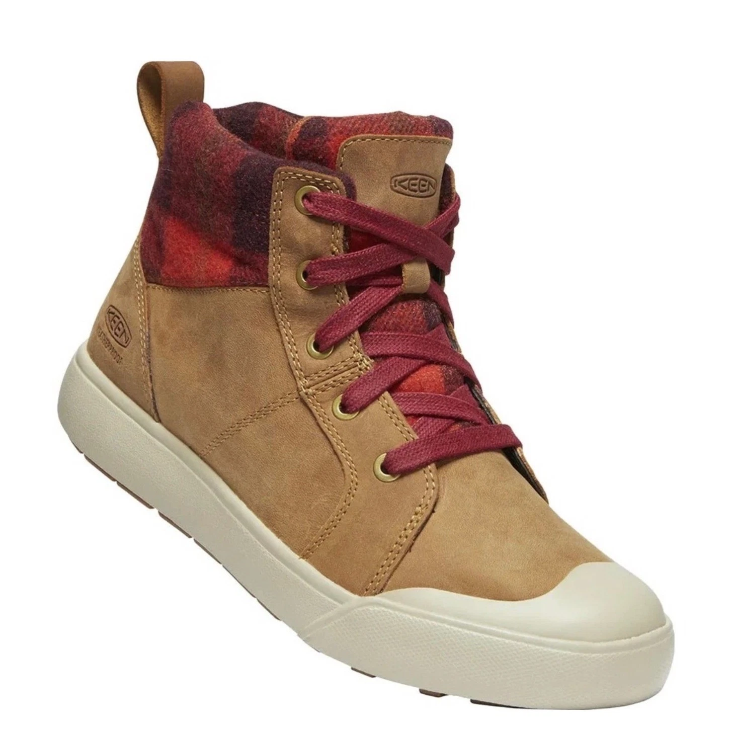 Keen Elena Mid Casual Hiking Trail Outdoors Granola Plaid Size 8.5