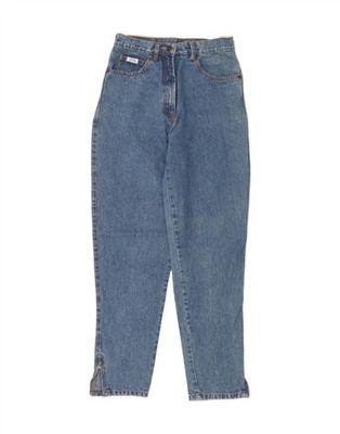 JOHN F GEE Womens High Waist Tapered Jeans W25 L28 Blue Cotton DD20