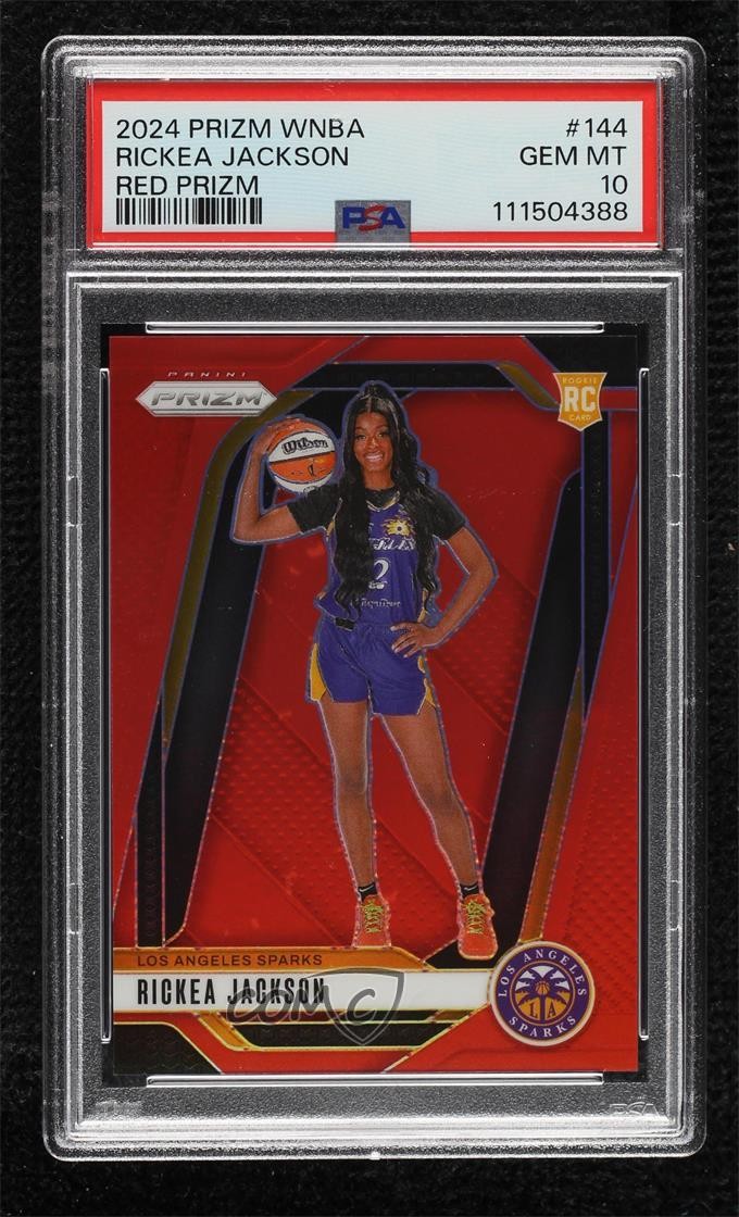 2024 Panini Prizm WNBA Red /299 Rickea Jackson #144 PSA 10 GEM MT Rookie RC n8q