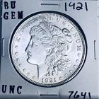 1921 BU GEM MORGAN SILVER DOLLAR UNC MS+++ U.S. MINT RARE COIN 7641