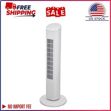 Mainstays 28 in Tower Fan, 3 Speeds, Oscillation, White, MSWMT24MWV