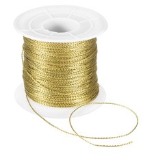109 Yard Metallic Cord 1mm 0.04" Light Gold Ornaments Strings