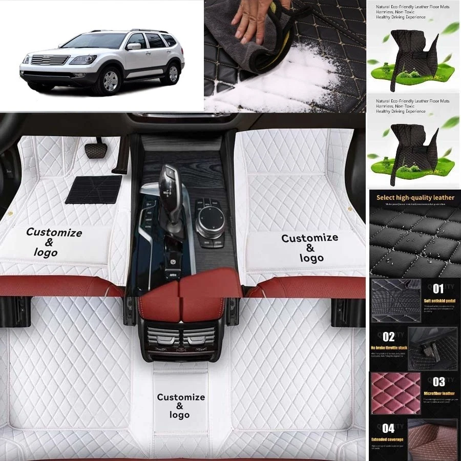 For Kia Borrego Car Floor Mats Custom Waterproof Luxury Carpets Auto Liner - Image 2 of 4
