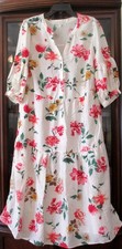 NWT Anthropologie Figueroa Flower Ivory Tropical Tiered Flowy Midi Dress 1X 2X
