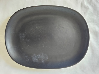 Poole Keramik von Robert Jefferson schwarze Pantherglasur kleine Platte (c)