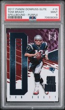 2017 Panini Donruss Elite Spellbound #15 Tom Brady Spellbound Purple /49 PSA 9