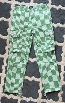 RIPNDIP Checked Cargo Pants Olive/Pine, Size 32