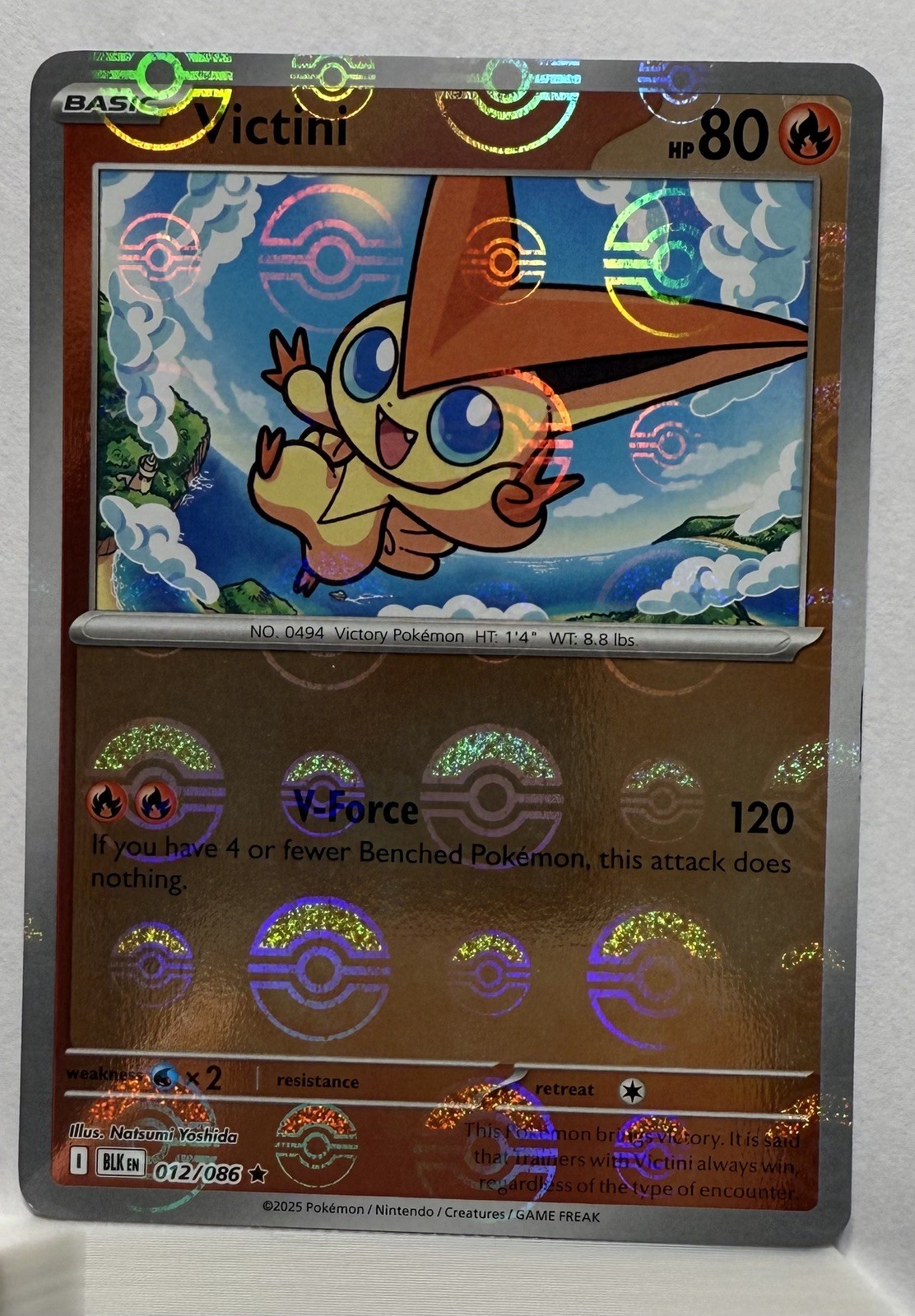 Pokemon Victini - 012/086 - Black Bolt Card