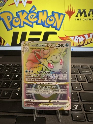 Pokémon TCG Alolan Vulpix VSTAR Rainbow Silver Tempest 197/195