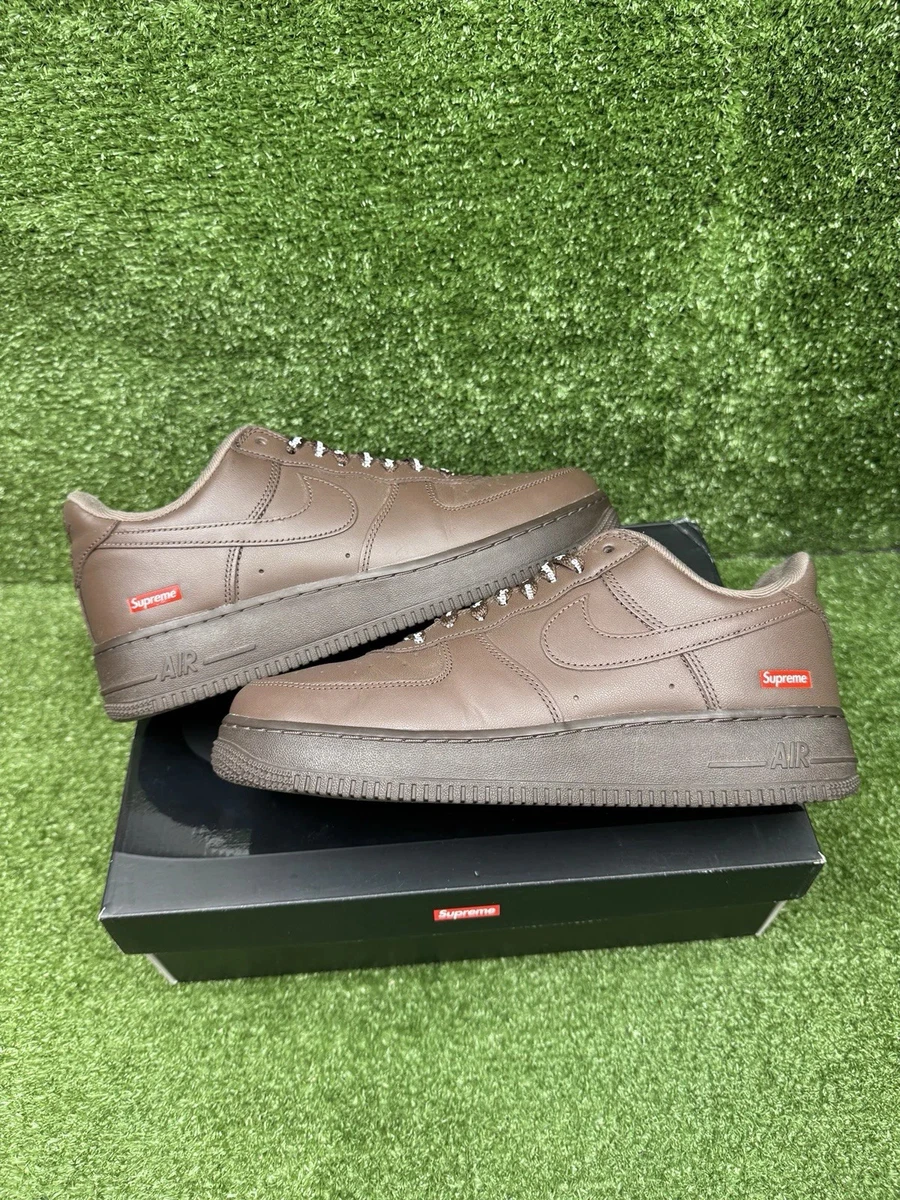 Supreme×NIKE Nike Air Force 1 ブラウン 24cm Nike Supreme x Air Force 1 Low Box Logo - Baroque Brown for Sale