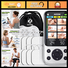 3-in-1 TENS Unit Muscle Stimulator with Color Display, Pain Relief Therapy Dev