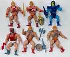 (6) Vintage 1980s MOTU He-Man Action Figures - Skeletor Thunder Punch