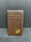 USMC WWII WW2 US Marines New Testament Bible Military Pocket Size Vintage