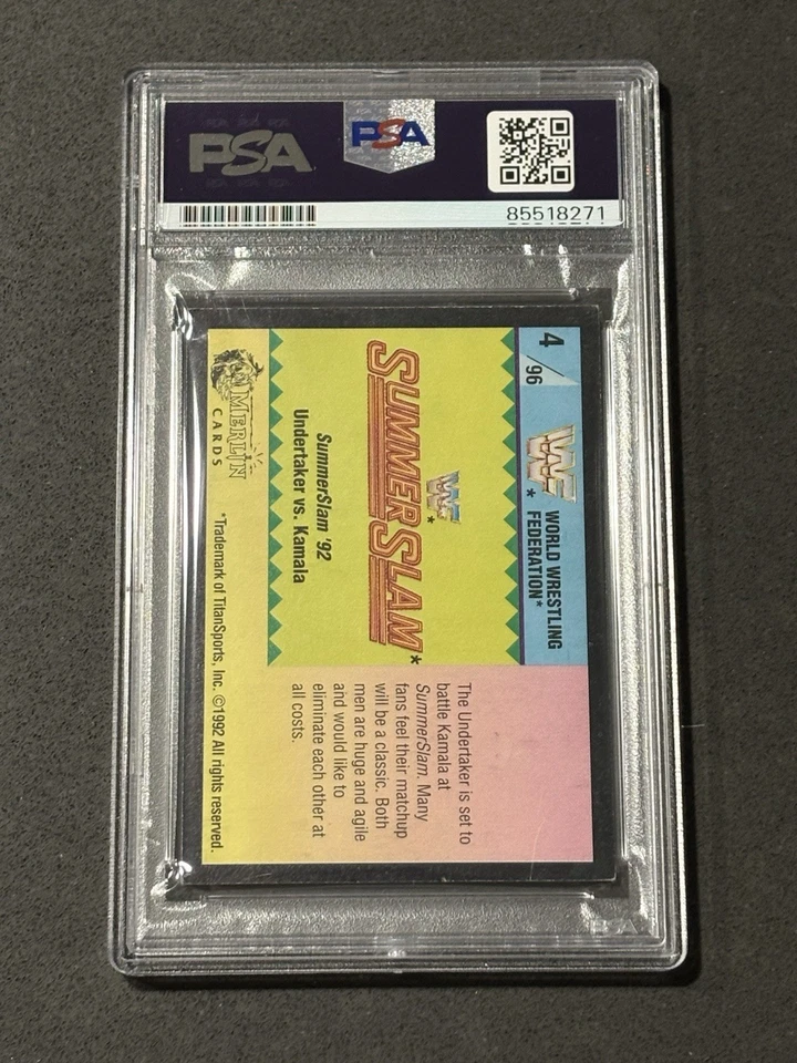 THE UNDERTAKER 1992 MERLIN GOLD WWF SIGNED AUTOGRAPHED CARD PSA/DNA CERTIFIED - Image 2 of 2