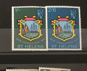 MF St. Helena Scott # 195-96 Constitution MNH