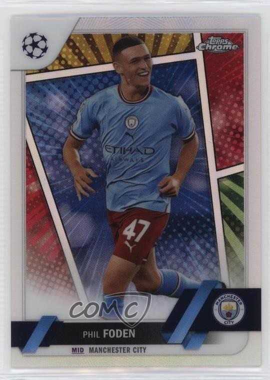 2022-23 Topps Chrome UEFA Club Competitions Hero Variation Phil Foden #47 1o2