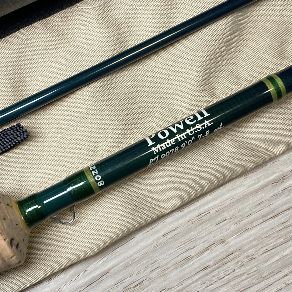 Powell LT 9078 9’0” 7-8wt caña de mosca con calcetín y tubo excelente Foto 2 de 4