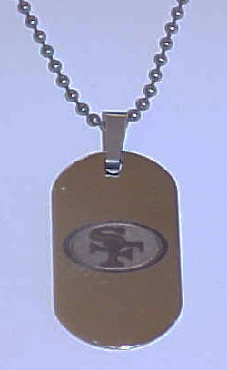 San Francisco 49ers Laser Engraved Dog Tags NEW Super Bowl 47 - Picture 1 of 1