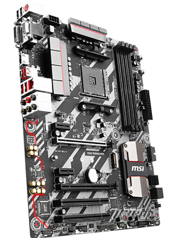 MSI B350 TOMAHAWK Motherboard AMD B350 DDR4 USB DVI HDMI ATX