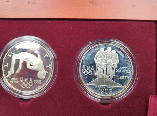 1995-1996 Atlanta Olympic Games Silver Proof 10-Coin Set - Picture 7 of 20