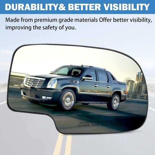 Power Heated Mirror Glass Replacement for Right Side GM SUVs - 24-Month Warranty - Picture 4 of 11