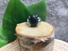 Authentic Moss Agate Ring 925 Silver Plated Handmade Free Ship Size 7 New 6466