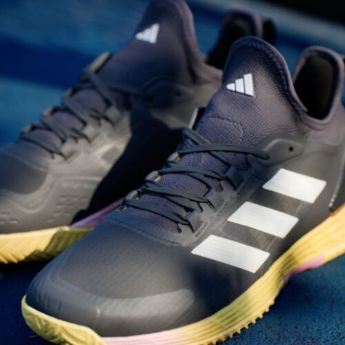adidas Trainers Mens Adizero Ubersonic 4.1 Tennis Shoes Black Purple - Picture 5 of 10