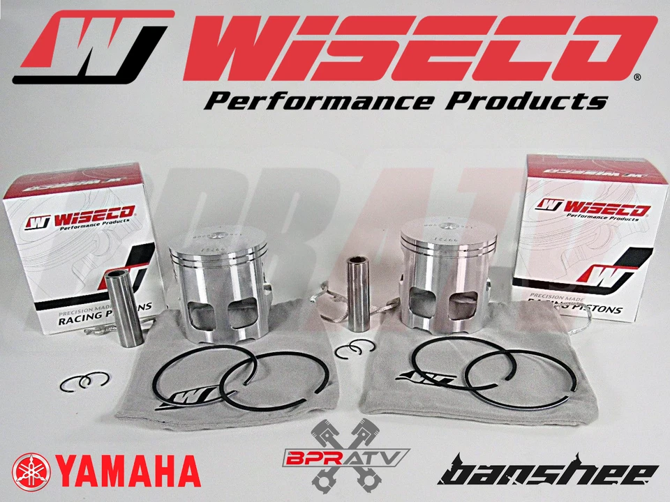 Yamaha Banshee YFZ 350 66mm +2mm Wiseco Pro Lite Pistons Bearings & Gaskets Kit - Imagem 4 de 4