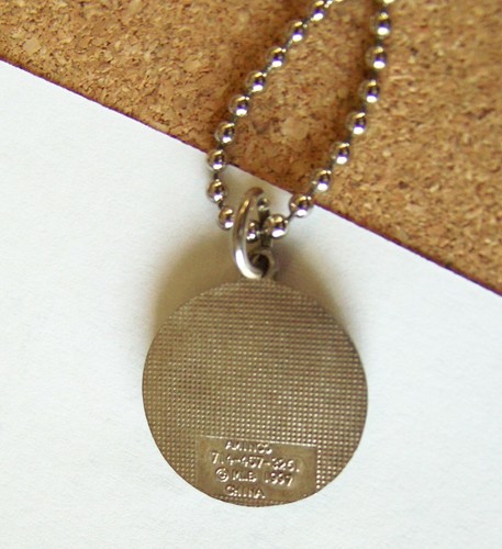 Colorado Rockies logo silver tone necklace TARNISHED - Picture 9 of 10
