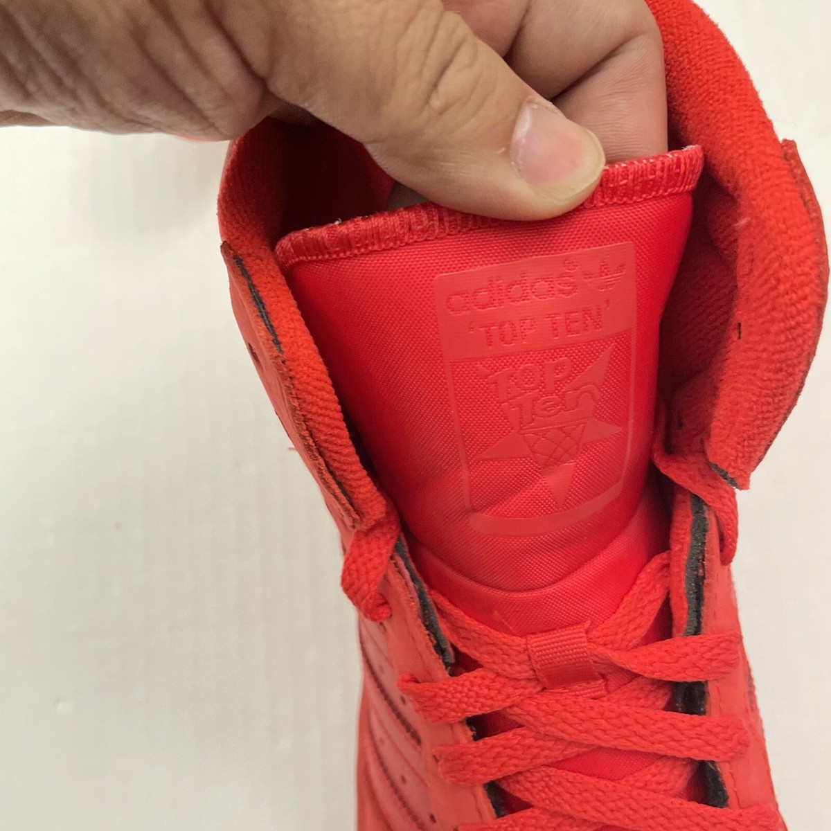 RARE Mens Size 11.5 | Adidas Top Ten Triple Red Leather Hi RARE Mens Size 11.5 | Adidas Top Ten Triple Red Leather Hi