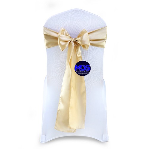 75 Satin Chair Sashes Fuller Chair Cover Bows for Wedding Party decoration NEW - Picture 37 of 44