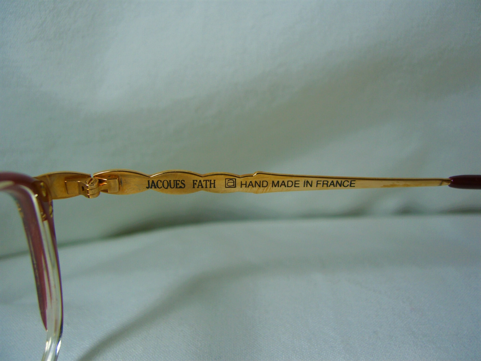 Jacques Fath luxury eyeglasses Gold plated scallop oval women frames NOS vintage image 8