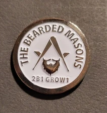 BEARDED MASON 2 B 1 GROW 1 LAPEL PIN MASONIC